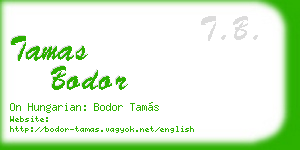 tamas bodor business card